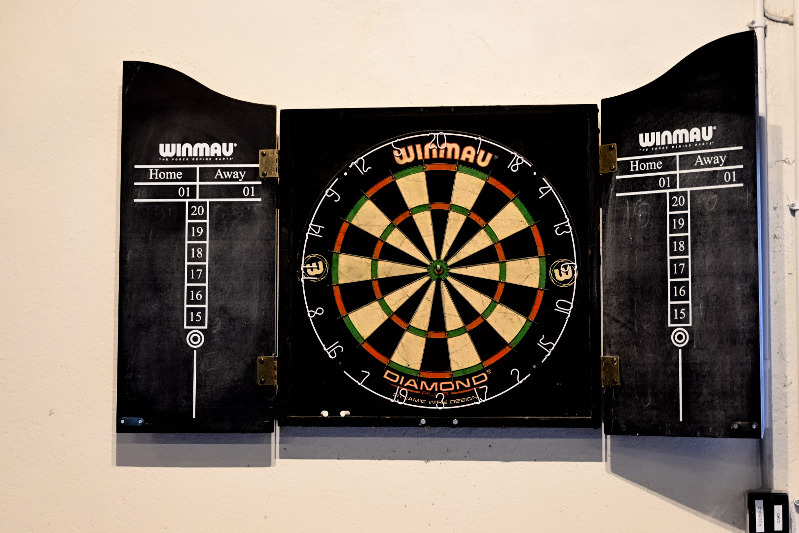 A dart board