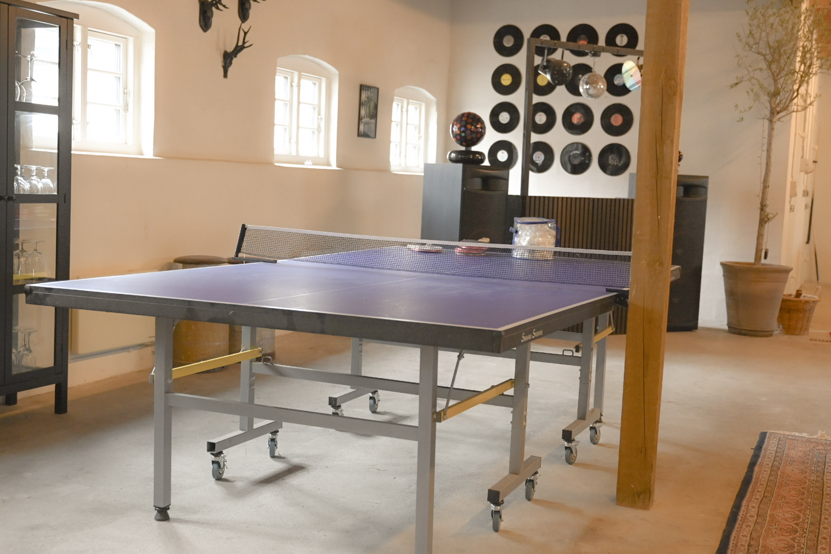 A table tennis table